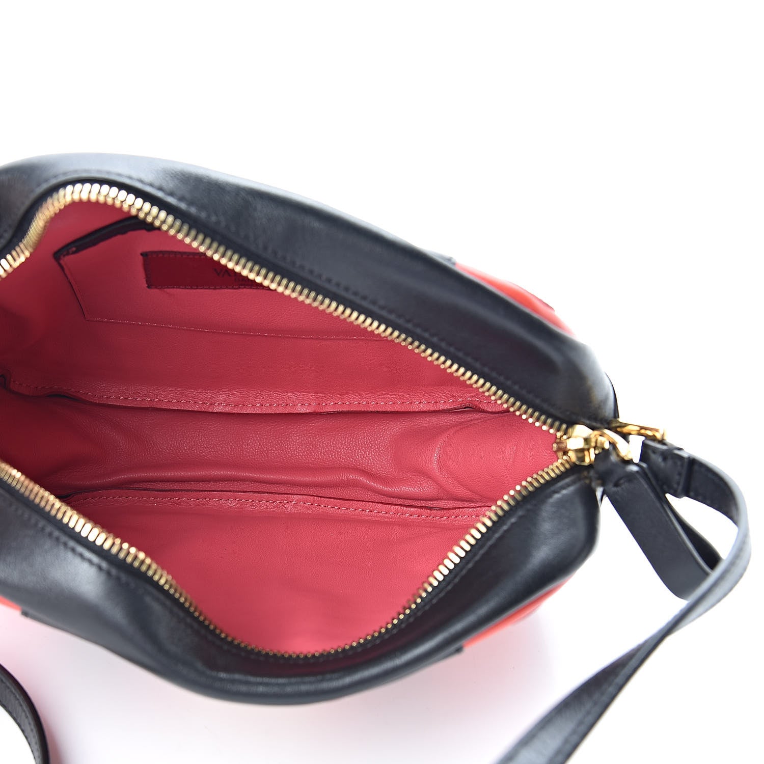 Valentino Garavani Calfskin Carmen Camera Crossbody Bag Black Deep Rose 5 of 9