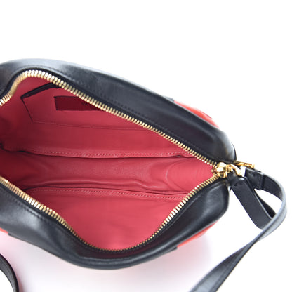 Valentino Garavani Calfskin Carmen Camera Crossbody Bag Black Deep Rose 5 of 9