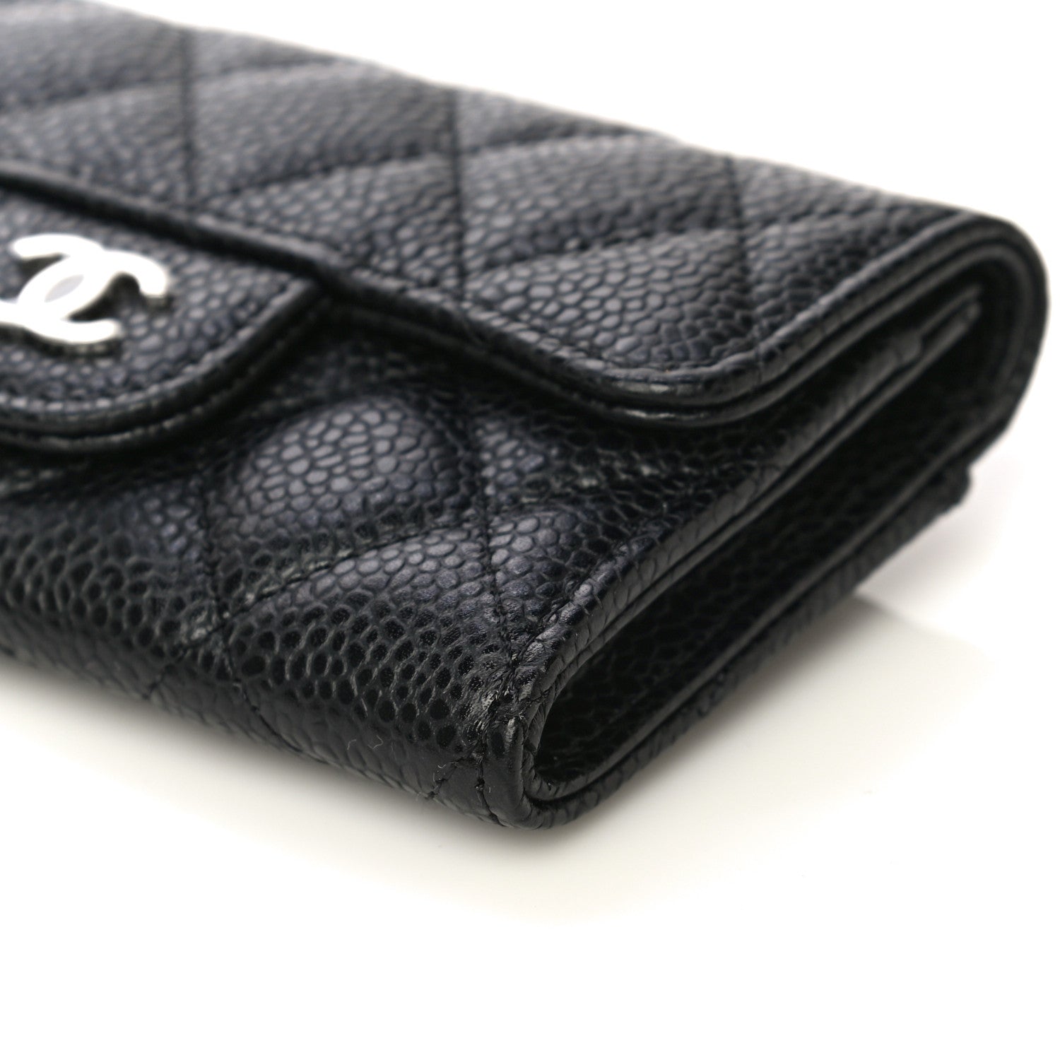 Chanel Caviar Quilted Flap Card Holder Wallet Black 11 of 12