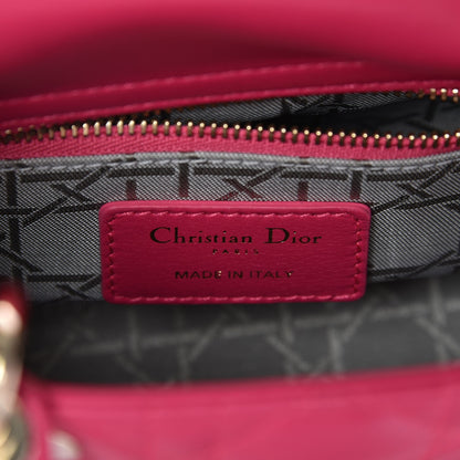 Christian Dior Lambskin Cannage Mini Lady Dior Fuchsia 6 of 8