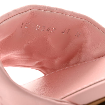 Louis Vuitton Lambskin Embossed Monogram Revival Flat Mules 41 Rose Clair 8 of 9