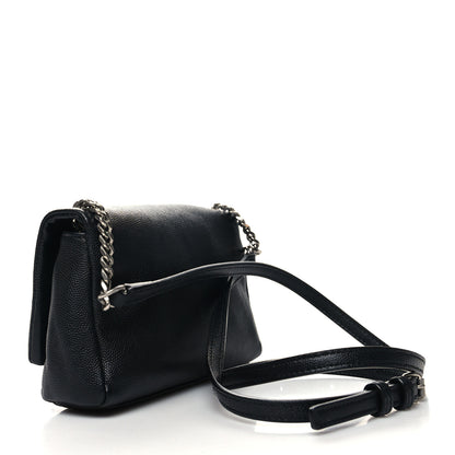 Saint Laurent Grain De Poudre Monogram Toy West Hollywood Fold-Over Bag Black 3 of 10