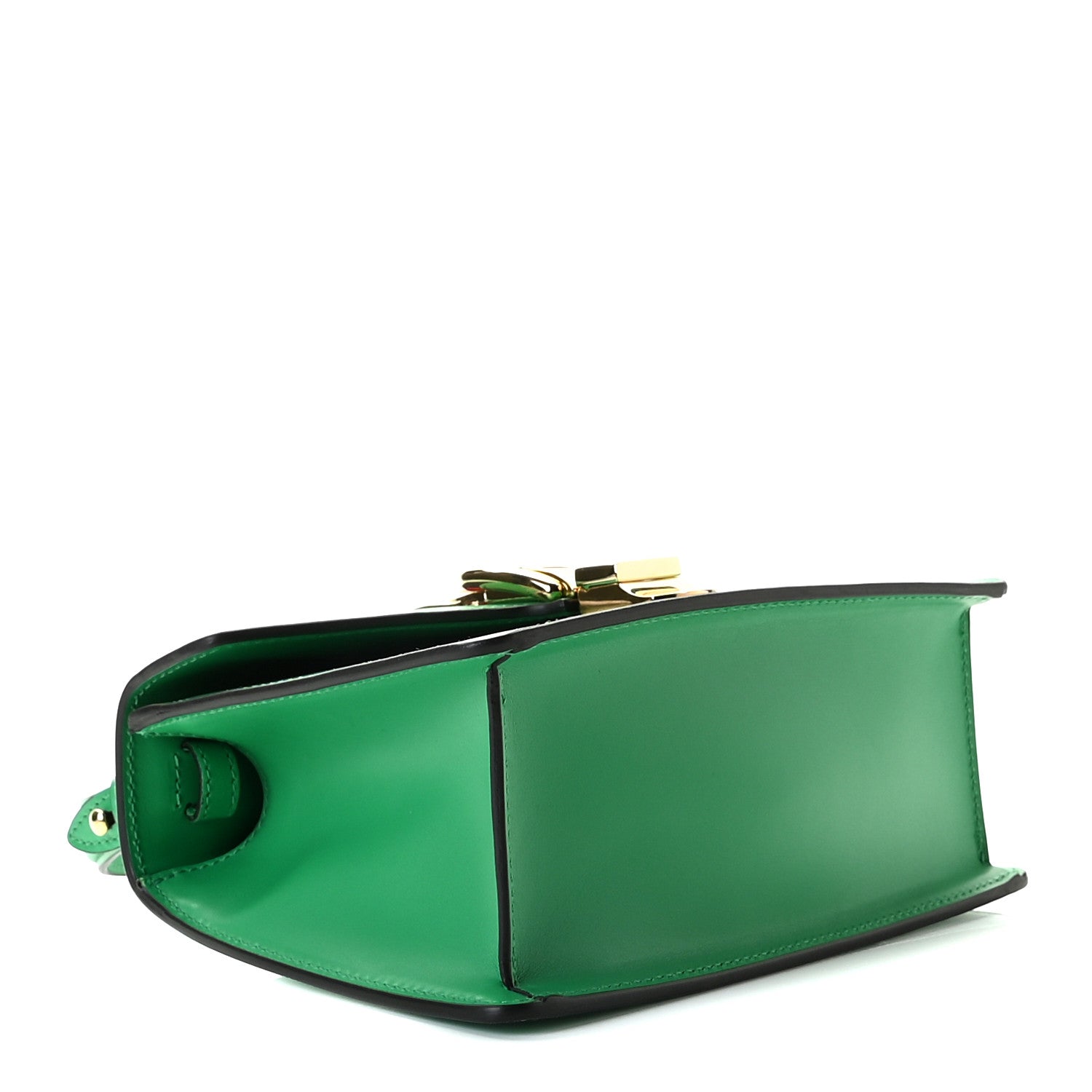 Gucci Vitello Fontanella Web Mini Sylvie Top Handle Bag Synthetic Green Garden 4 of 12