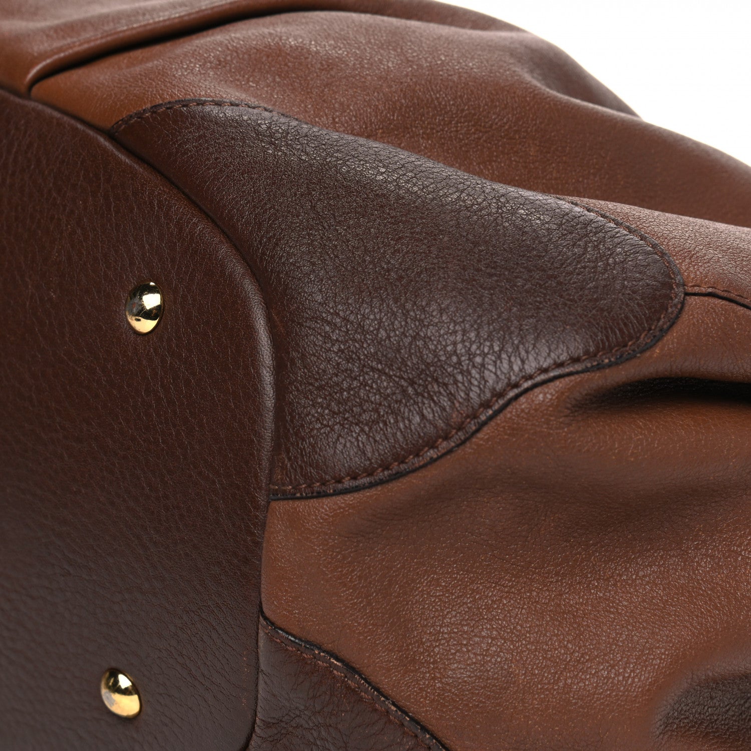 MCM Calfskin Shopper Tote Brown 10 of 21