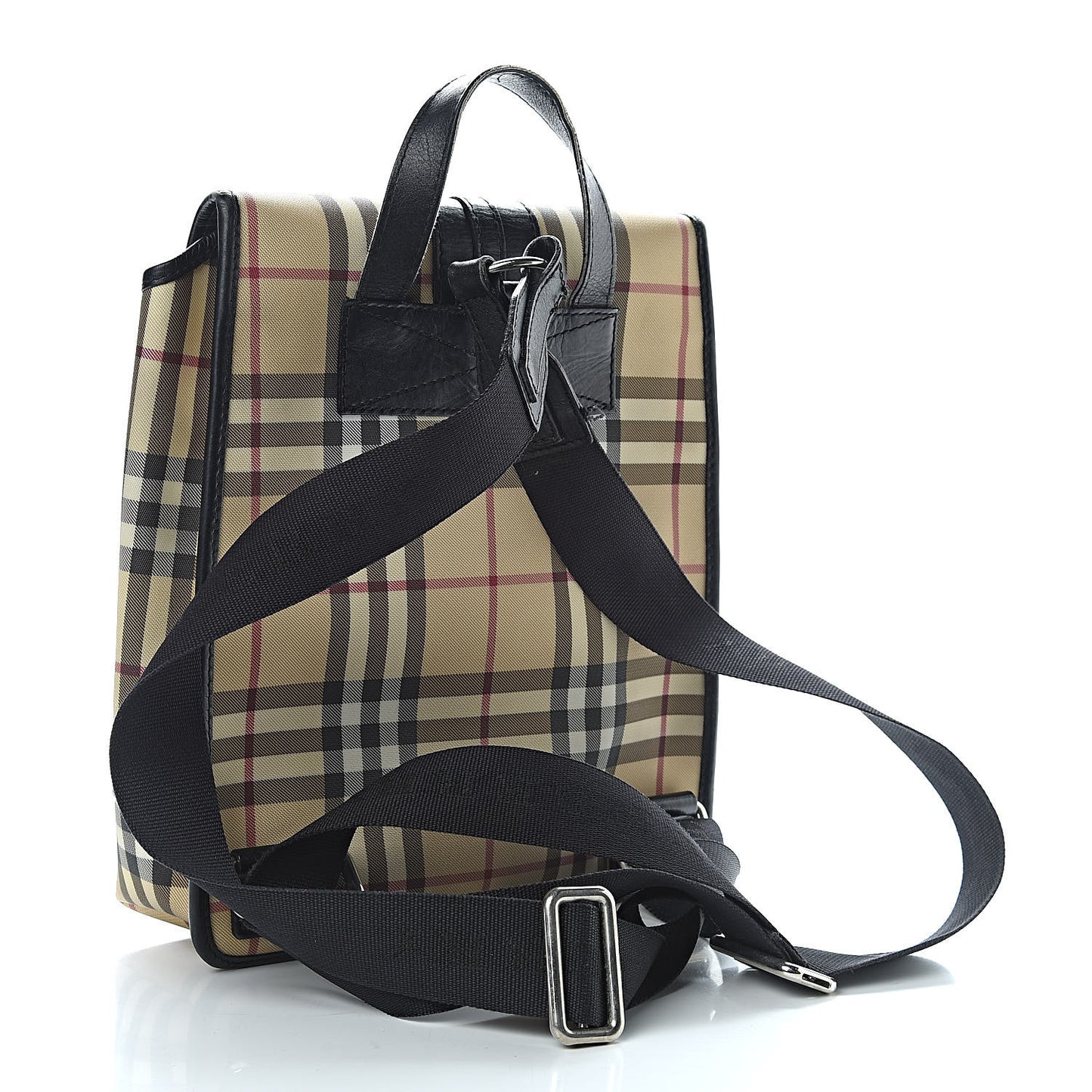 Canvas House Check Backpack Black