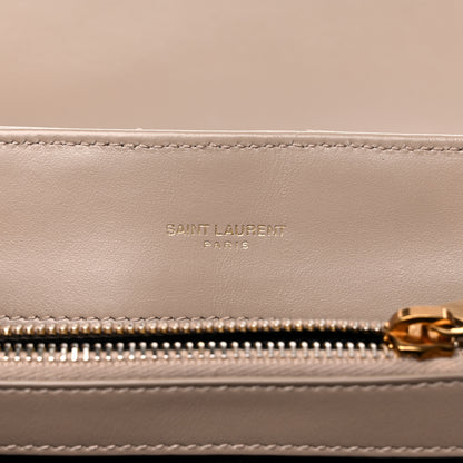 Saint Laurent Calfskin Y Quilted Monogram Medium Loulou Chain Satchel Dark Beige 6 of 19