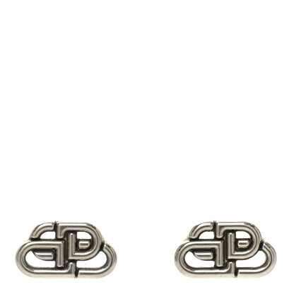 Balenciaga Metal XS BB Logo Earrings Silver 1 of 4