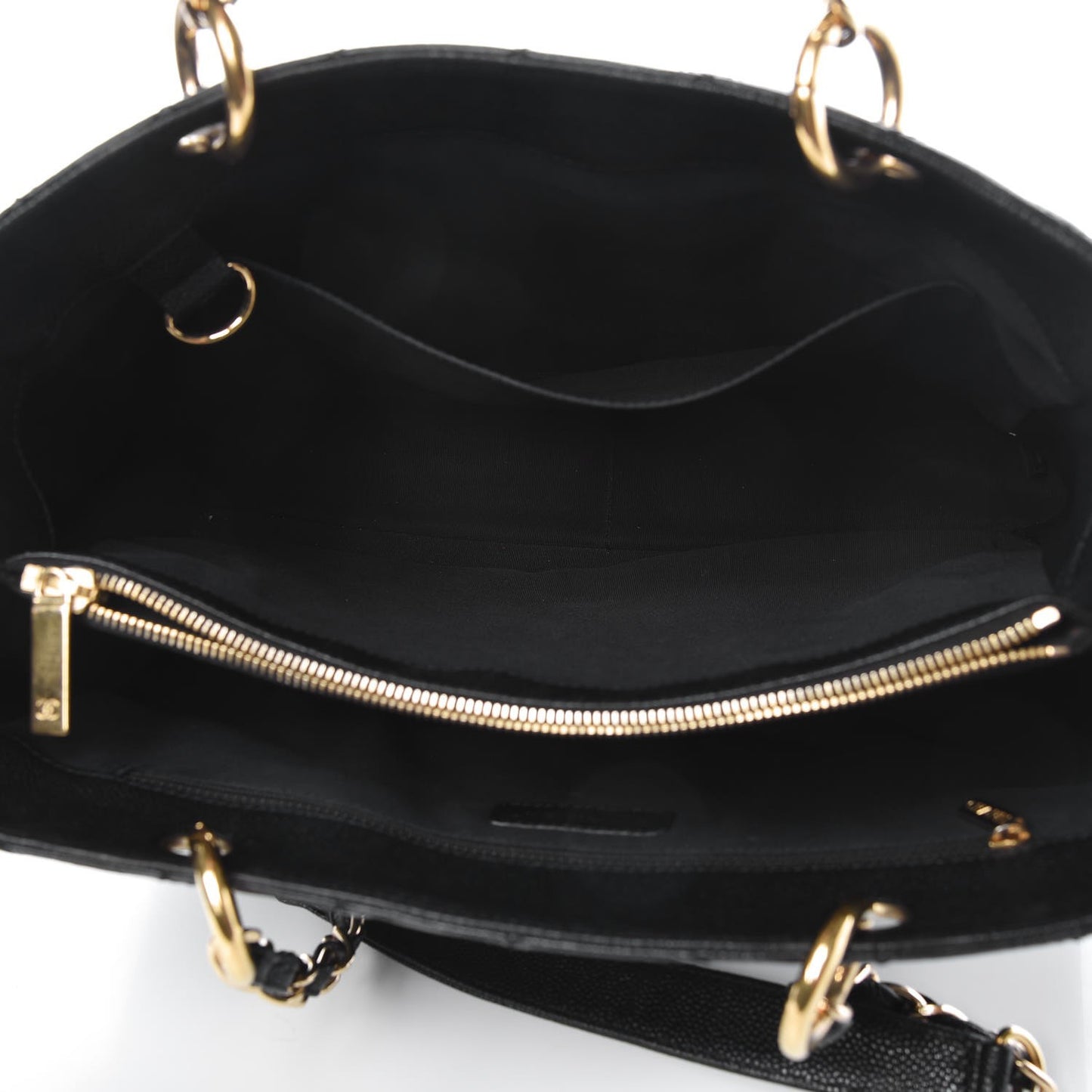 Caviar Quilted Grand Shopping Tote GST Black