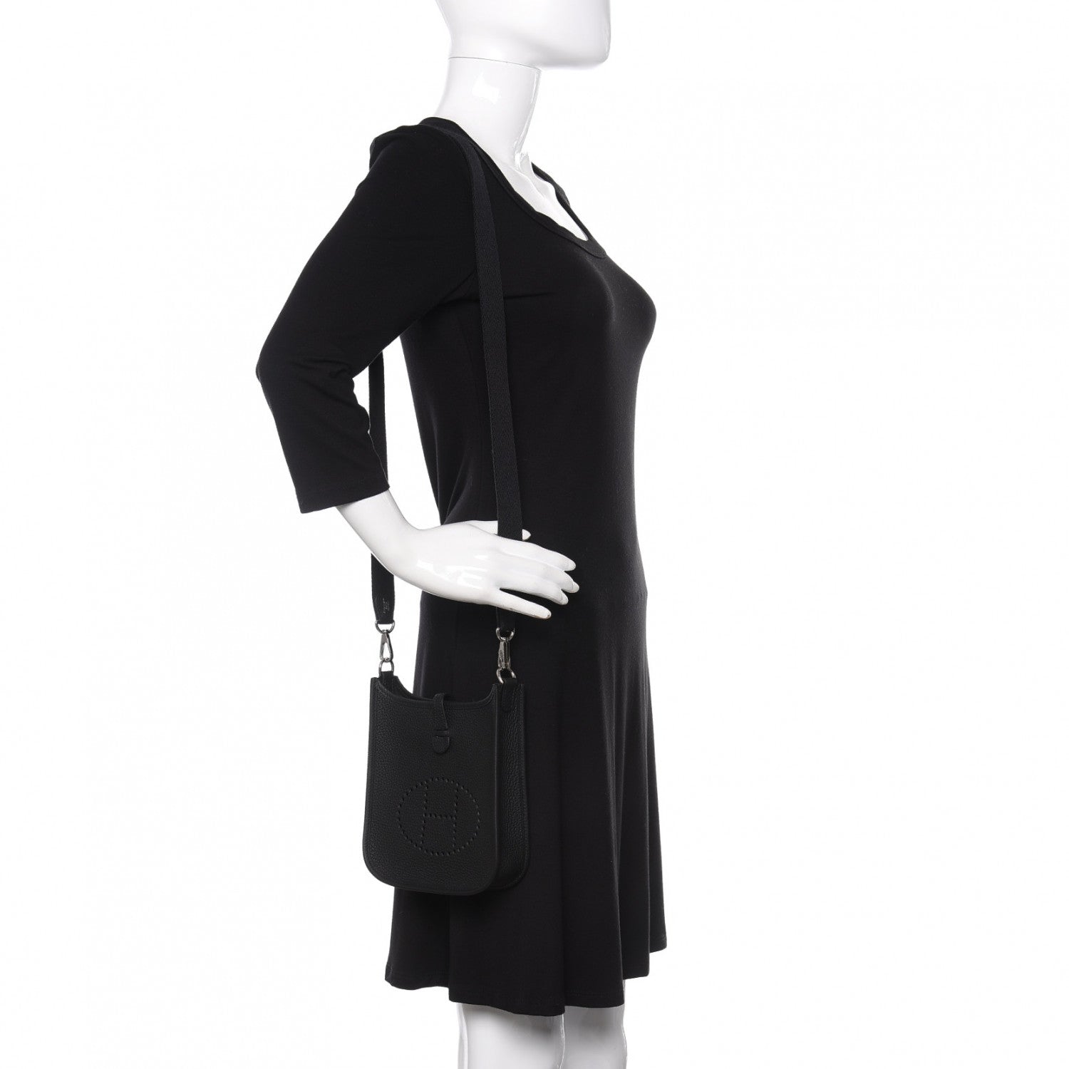 Hermes Taurillon Clemence Evelyne TPM Black 2 of 10