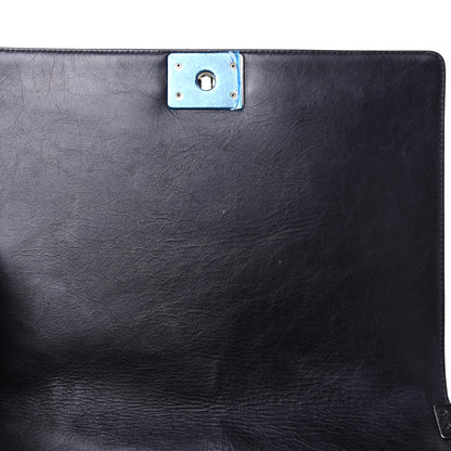 Chanel Calfskin Embossed Stitch Large Boy Flap Black 14 of 18