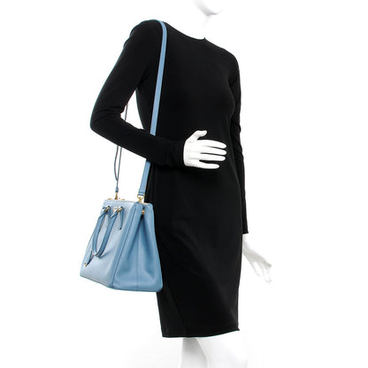 Prada Saffiano Medium Galleria Double Zip Tote Aviazione 2 of 10