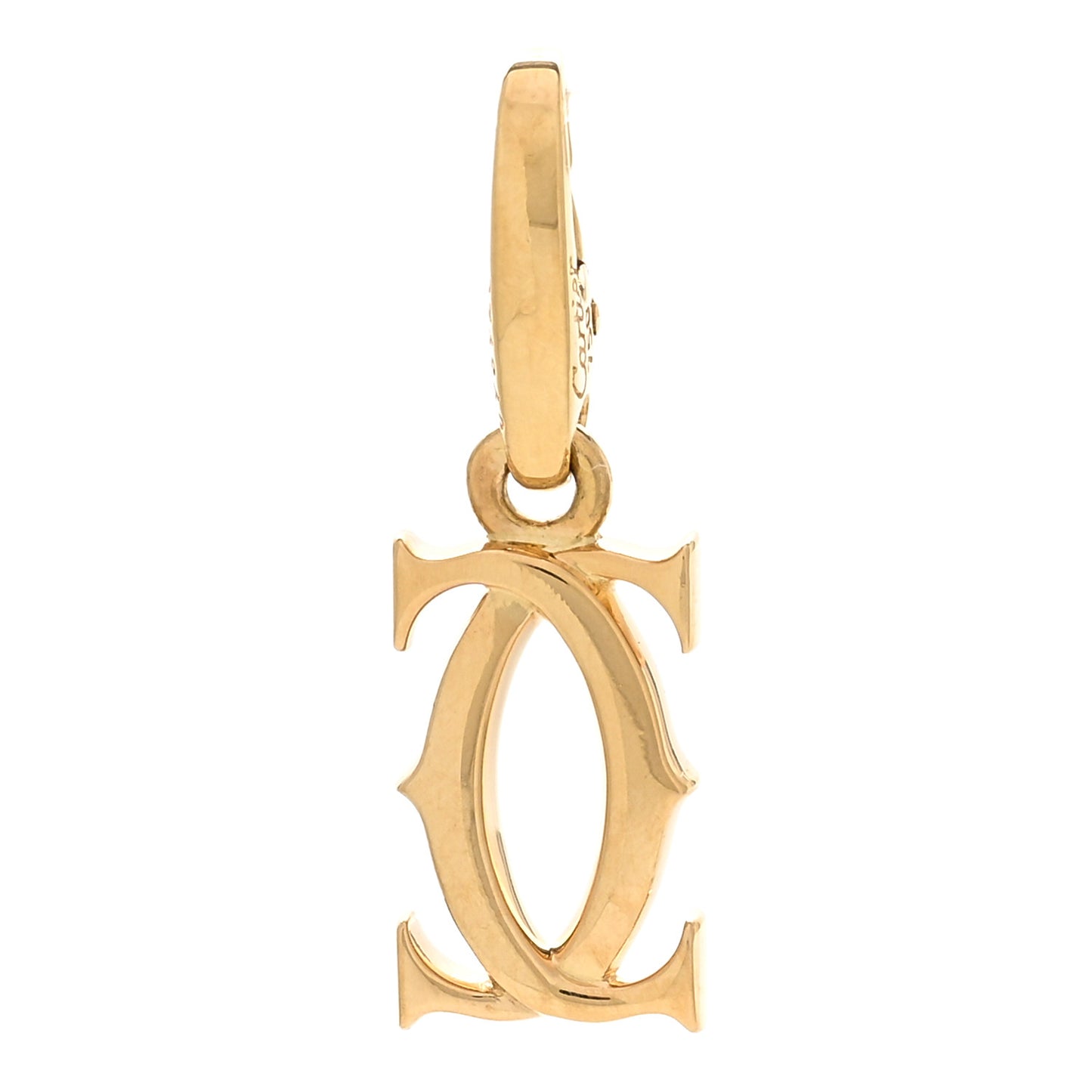 18K Yellow Gold Logo Charm