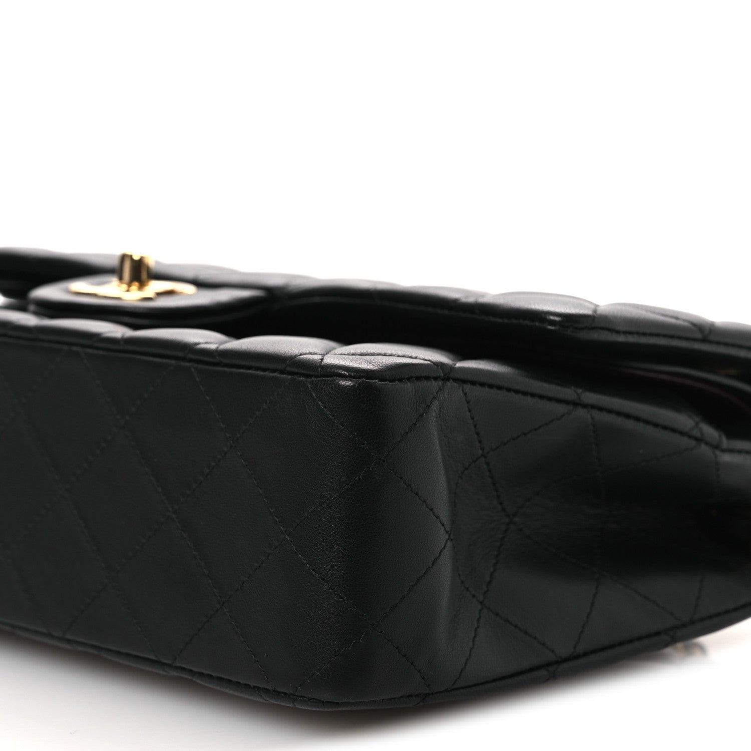 Chanel Lambskin Quilted Medium Double Flap Black 10 of 13