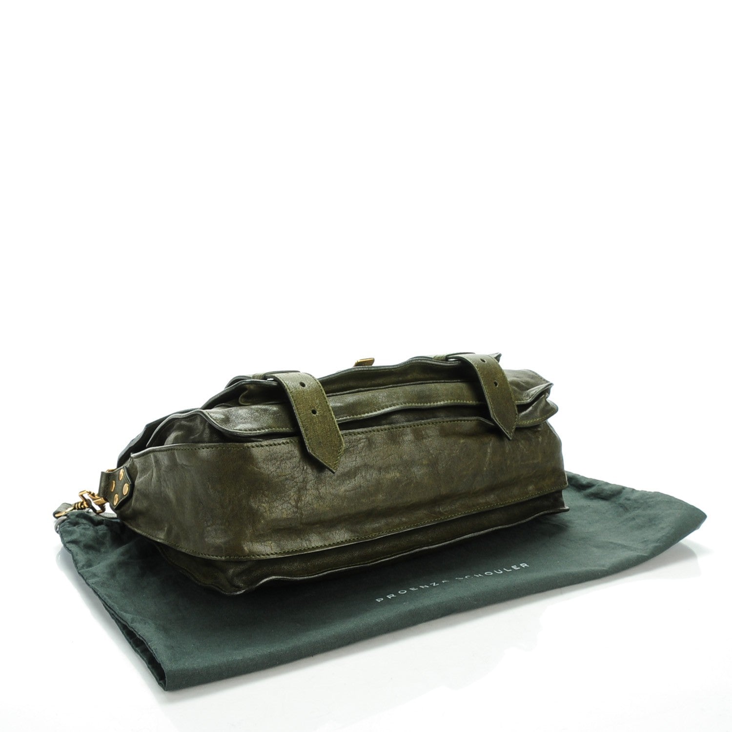 Proenza Schouler Lambskin Medium PS1 Satchel Military 4 of 10