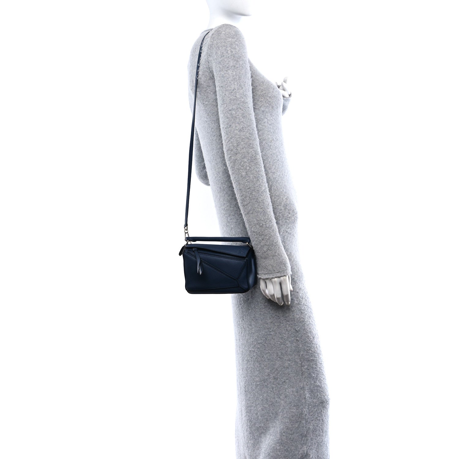 Loewe Calfskin Mini Puzzle Bag Blue 2 of 11