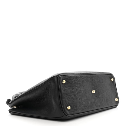 Christian Dior Bullcalf Medium Diorissimo Tote Black Rose Indien 8 of 13