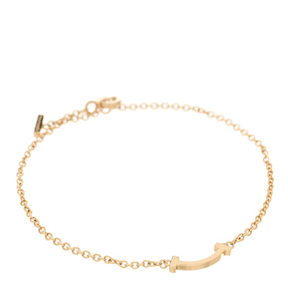 Tiffany 18K Yellow Gold Mini T Smile Bracelet 1 of 3