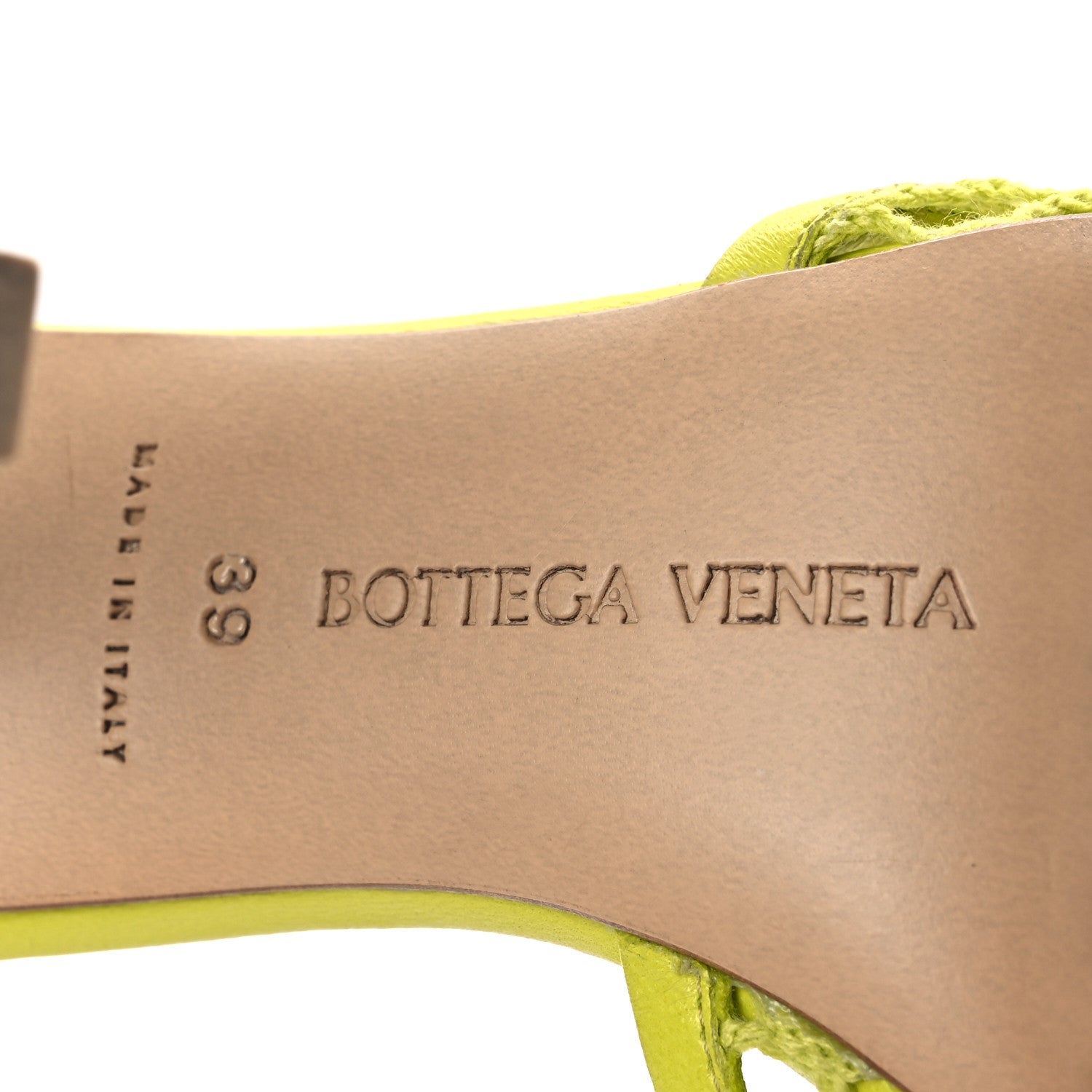 Bottega Veneta Mesh Nappa Stretch Ankle Tie Sandals 39 Kiwi 8 of 15