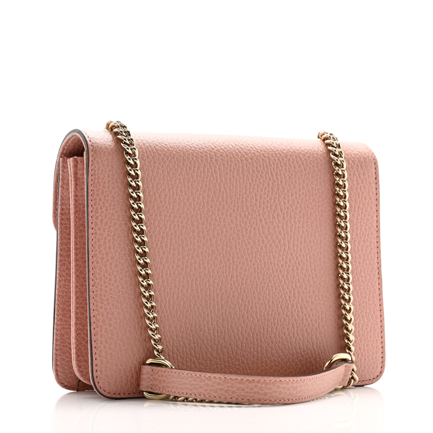 Dollar Calfskin Small Interlocking G Shoulder Bag Soft Pink