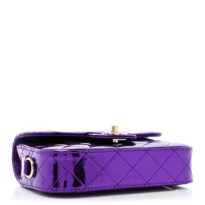 Chanel Mirror Calfskin Metallic Calfskin Quilted Hollywood Boulevard Mini Flap With Star Coin Purse Purple 5 of 13