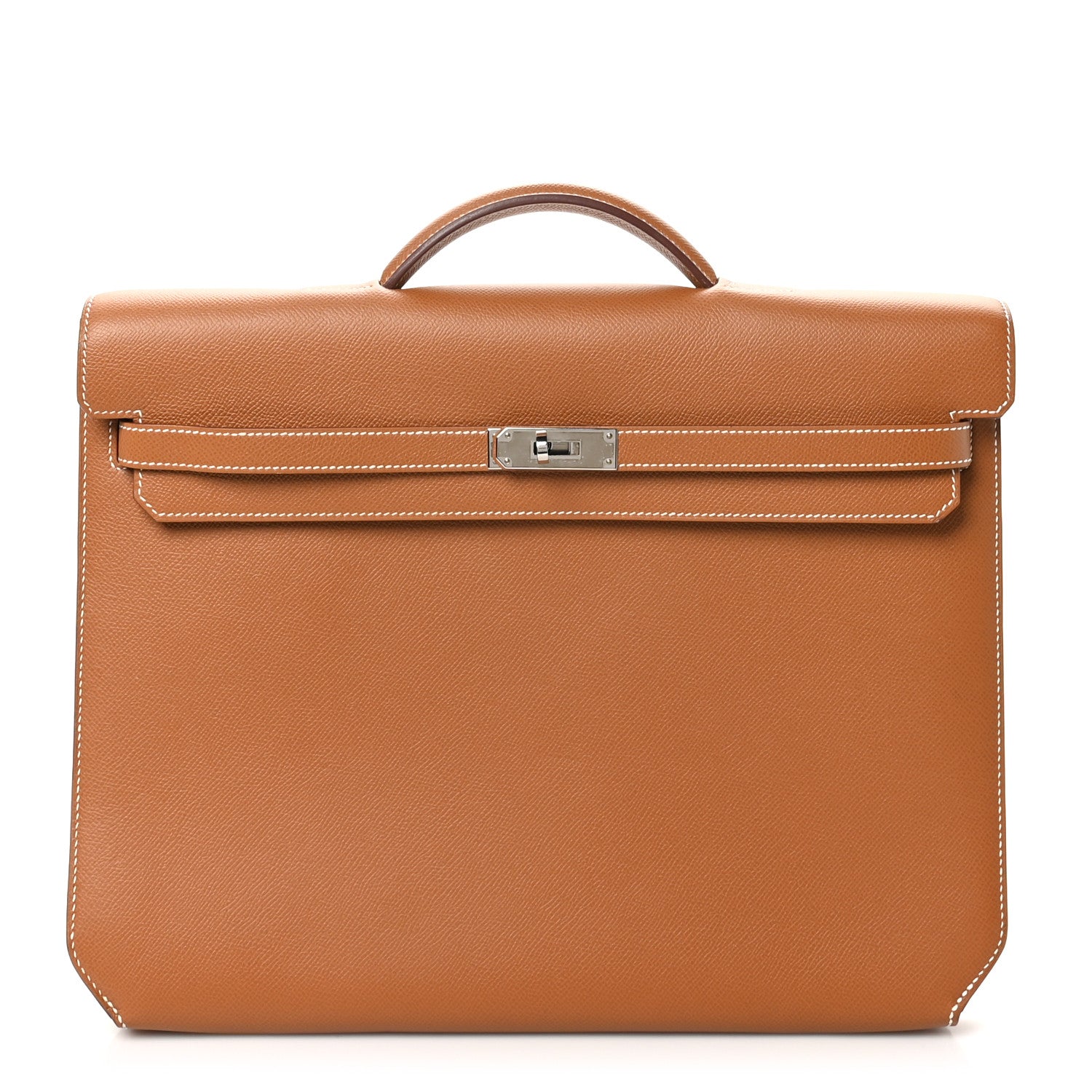 Hermes Epsom Kelly Depeches 36 Briefcase Gold 1 of 10