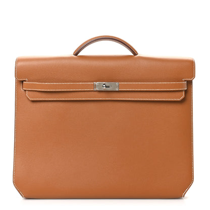 Hermes Epsom Kelly Depeches 36 Briefcase Gold 1 of 10