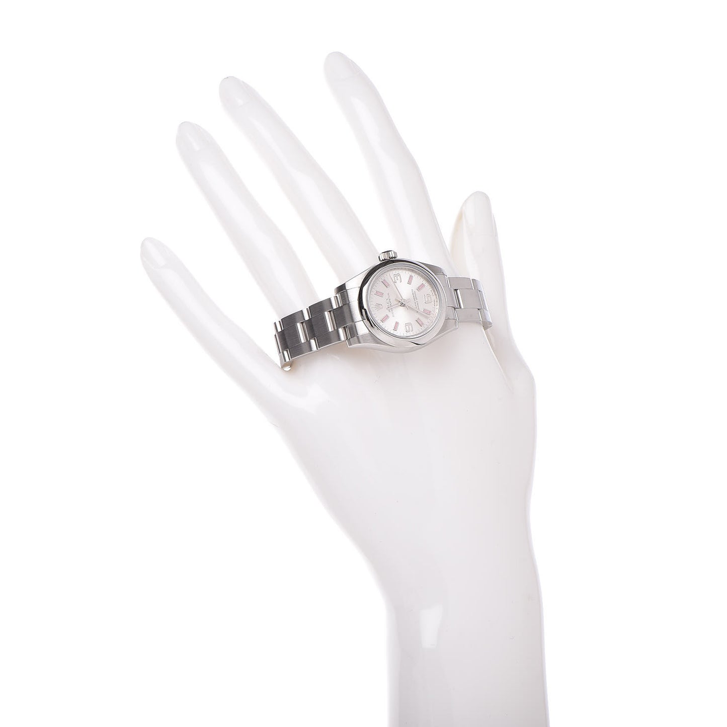 Stainless Steel 26mm Oyster Perpetual Watch Pink Index 176200