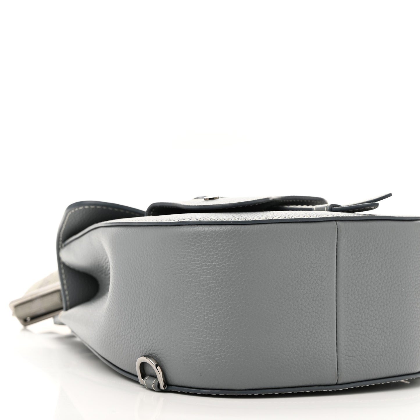Grained Calfskin Mini Gallop Sling Bag Grey
