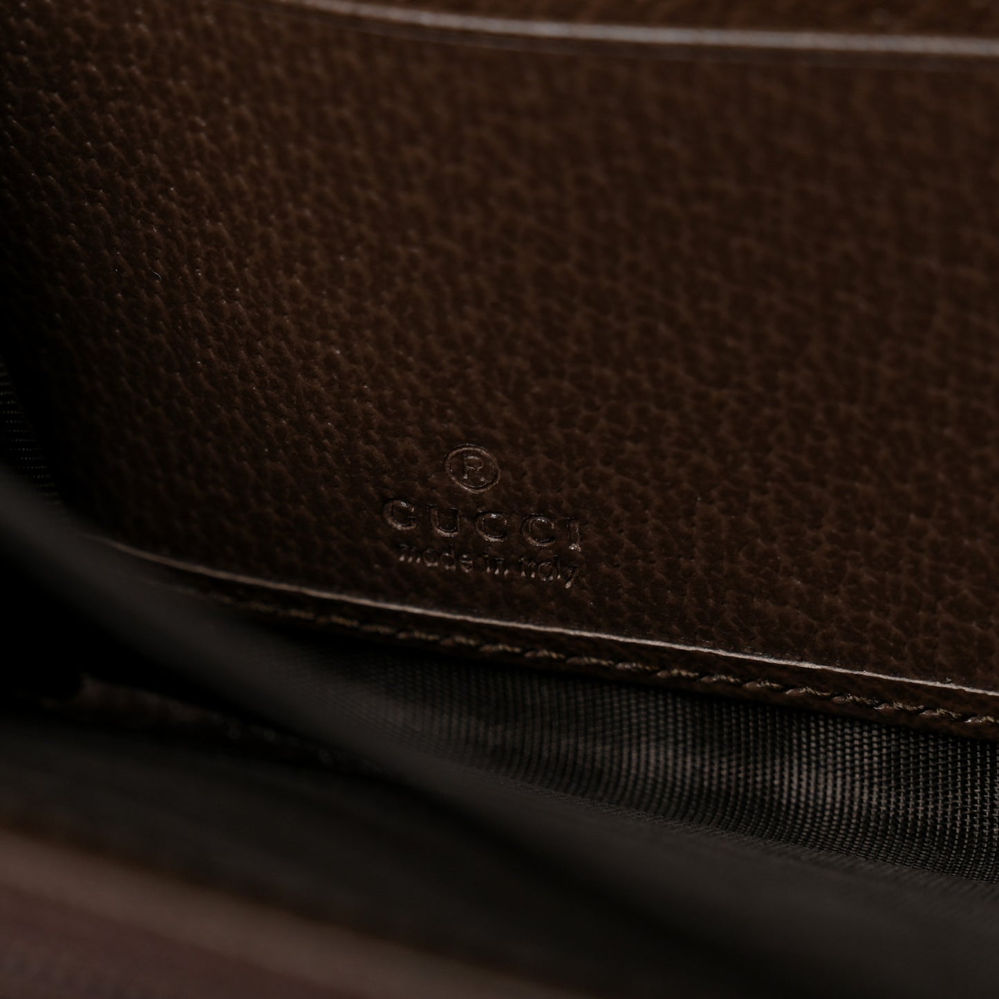 GG Supreme Monogram Web Ophidia Zip Around Wallet Brown