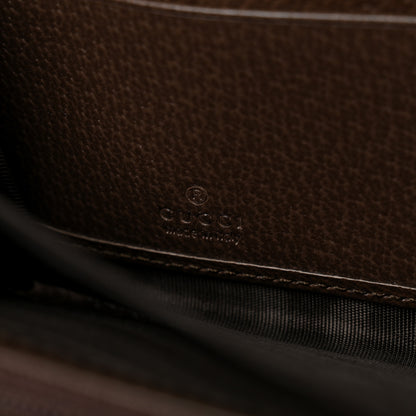Gucci GG Supreme Monogram Web Ophidia Zip Around Wallet Brown 6 of 9