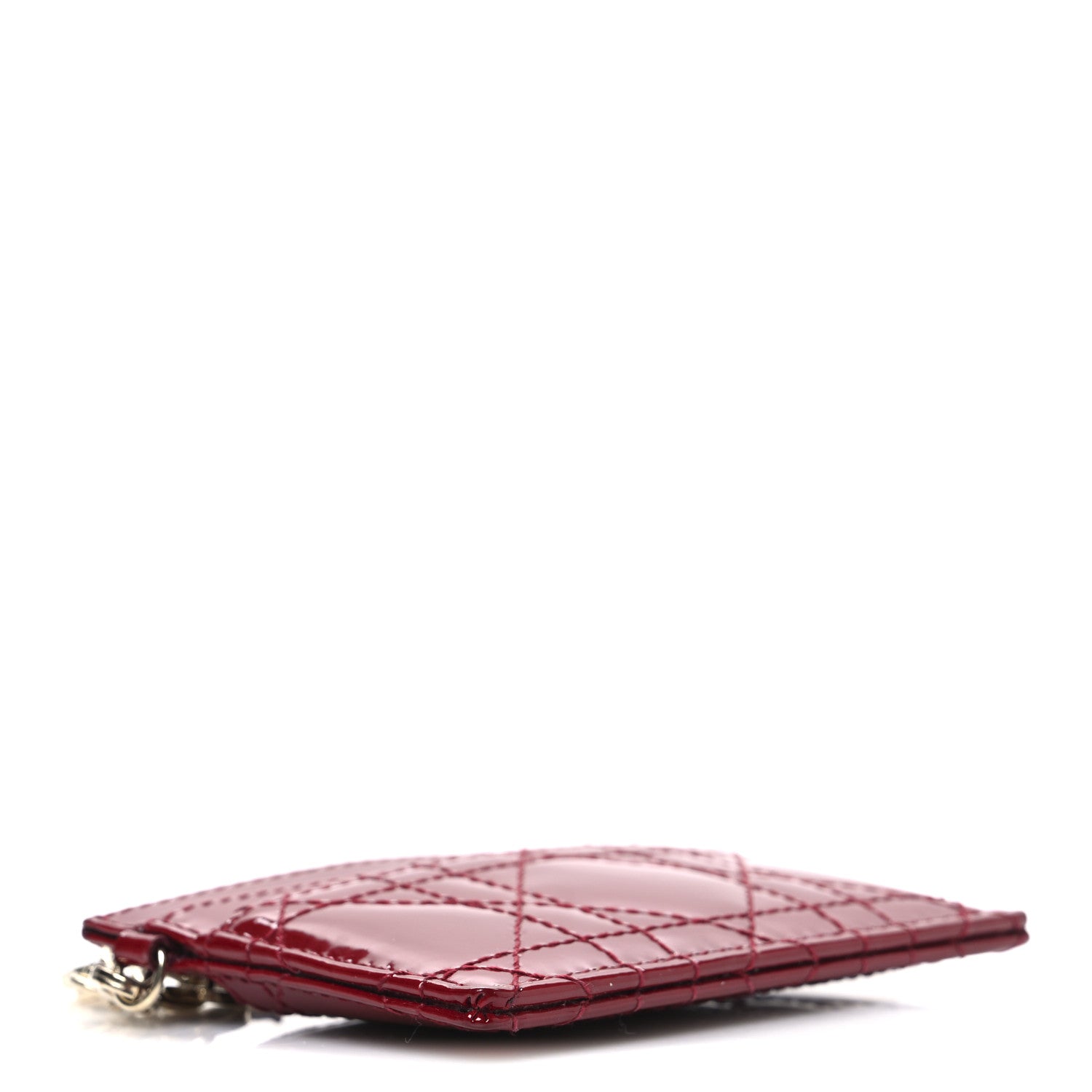 Christian Dior Patent Cannage Lady Dior Card Holder Red 4 of 7