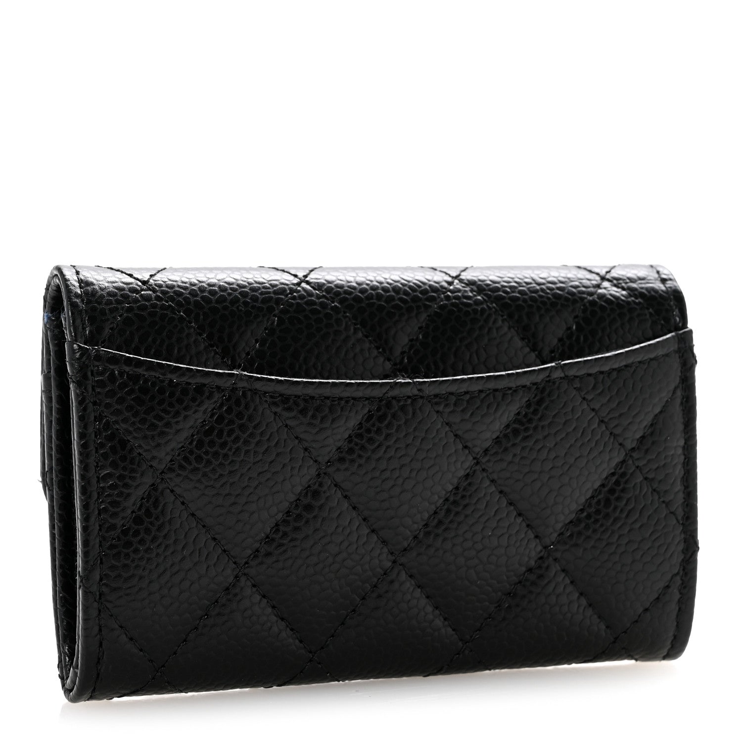 Chanel Caviar Quilted Flap Card Holder Wallet Black 3 of 10