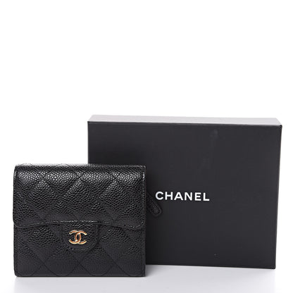 Chanel Caviar Quilted Compact Flap Wallet Black 9 of 9