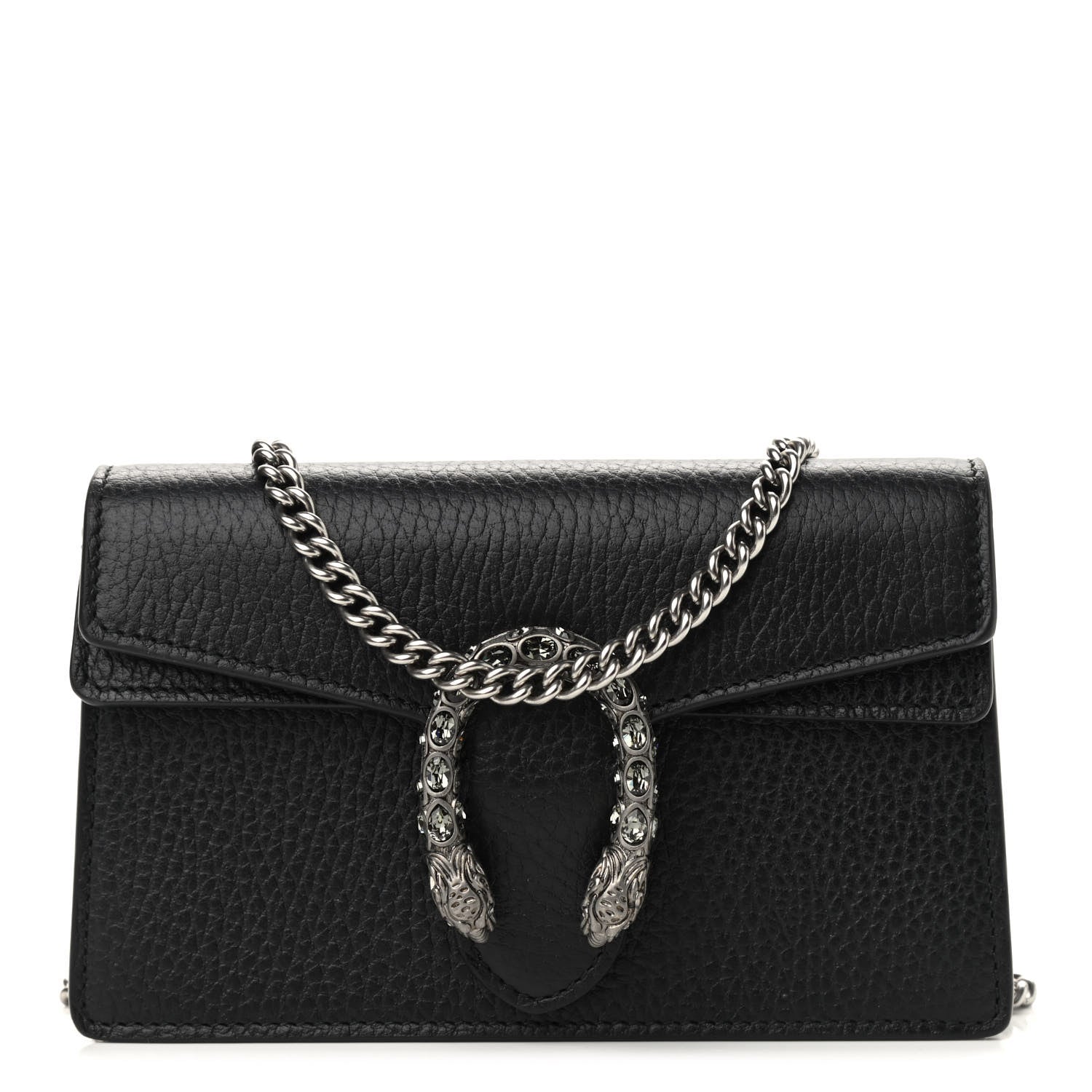 Gucci Calfskin Super Mini Dionysus Shoulder Bag Black 1 of 8