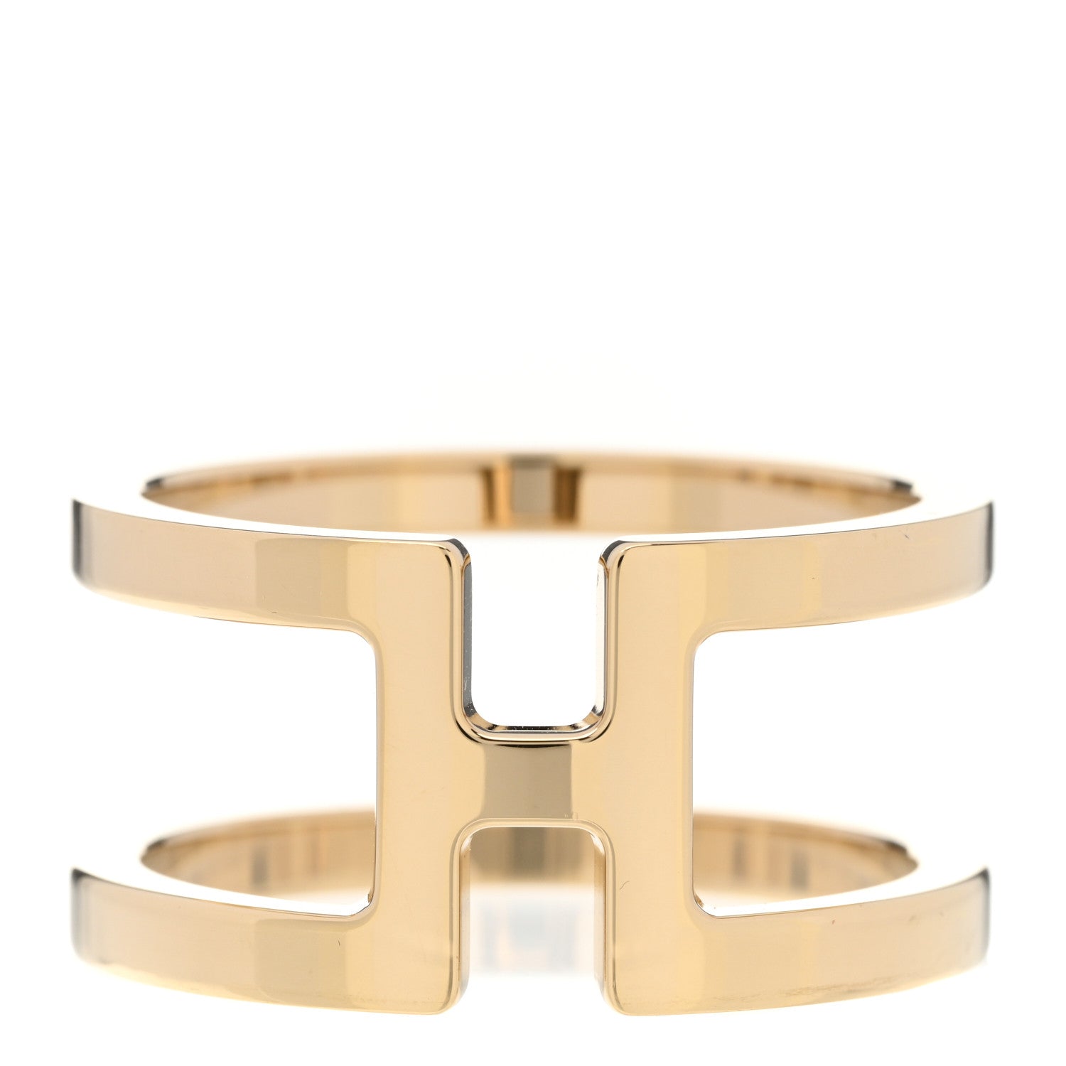 Hermes Permabrass H En Rond Scarf Ring Gold 1 of 5