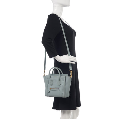 Celine Drummed Calfskin Nano Luggage Cloud 2 of 14