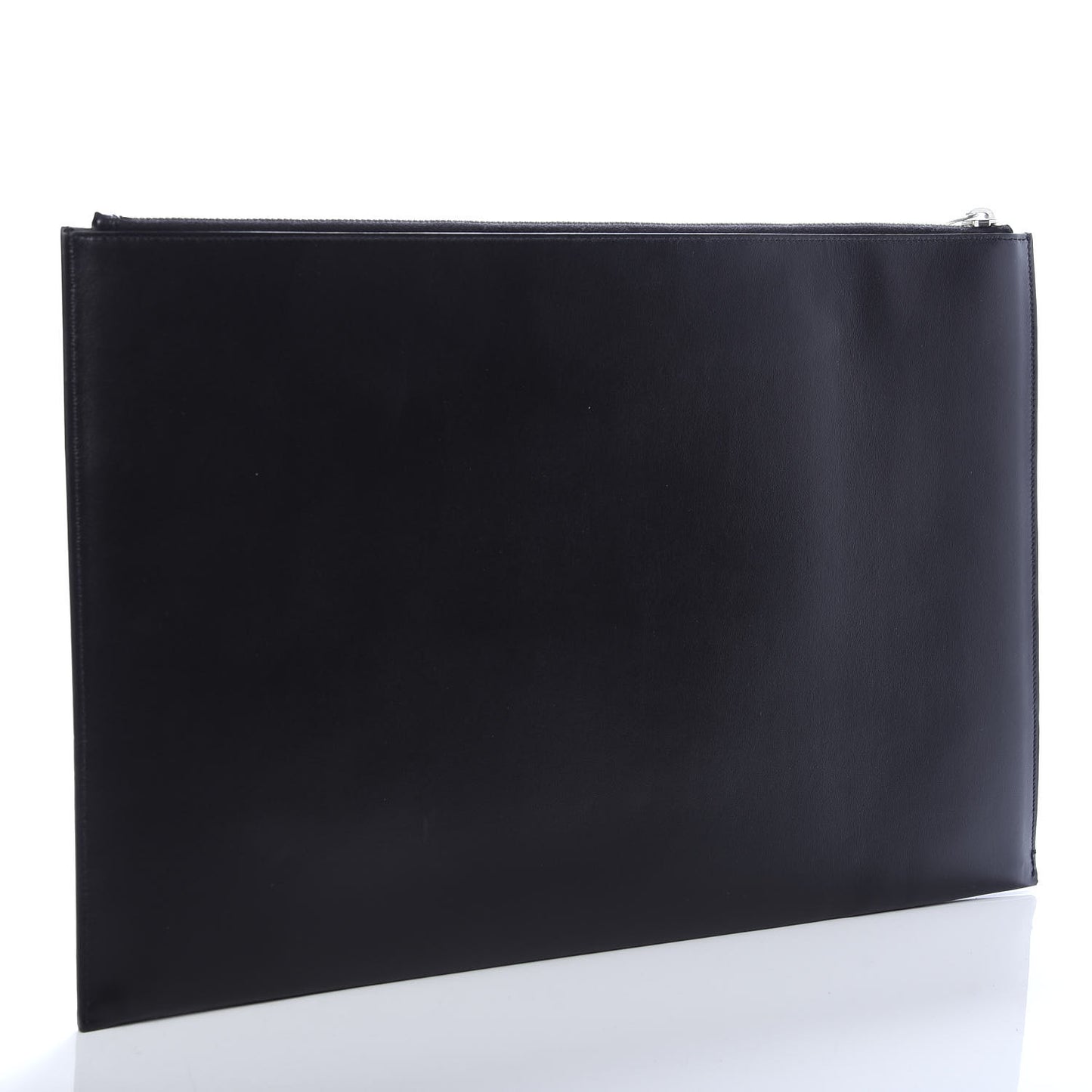 Calfskin Waiting for Sunset Large Sac De Jour Carryall Pouch Black