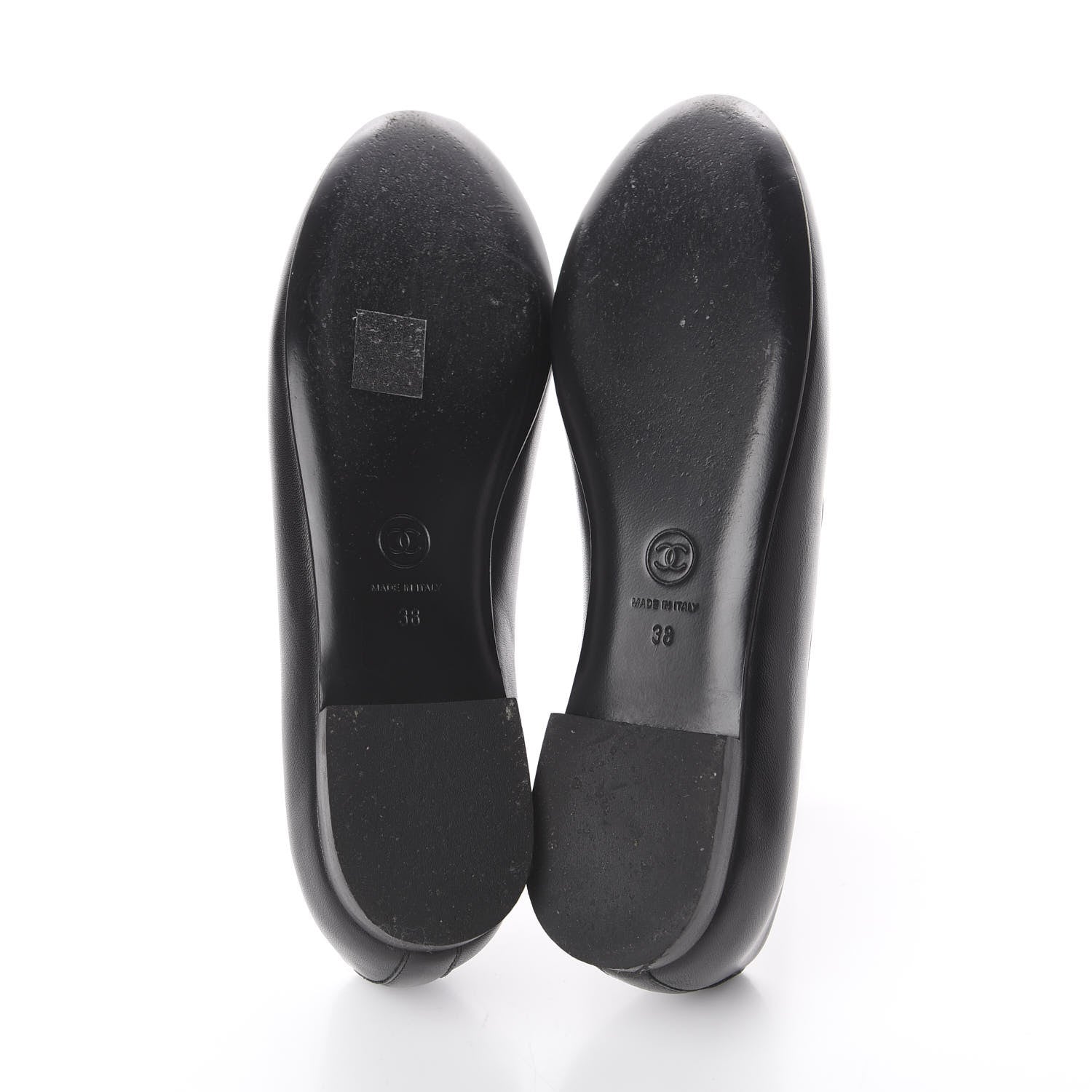 Chanel Lambskin CC Mocassin Loafers 38 Black 5 of 7