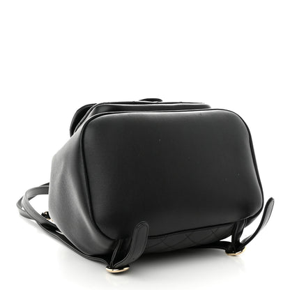 Chanel Lambskin Quilted Large Duma Drawstring Backpack Black 4 of 10