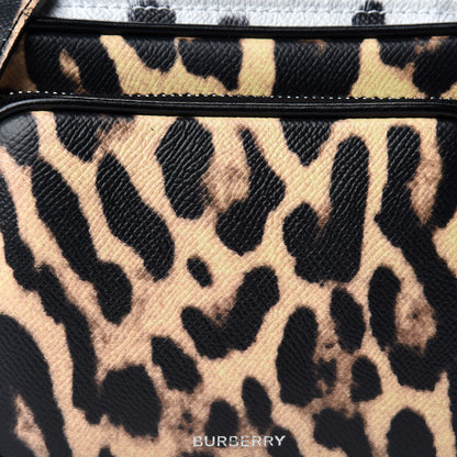 Burberry Calfskin Leopard Print Small Camera Bag Honey Black 10 of 10