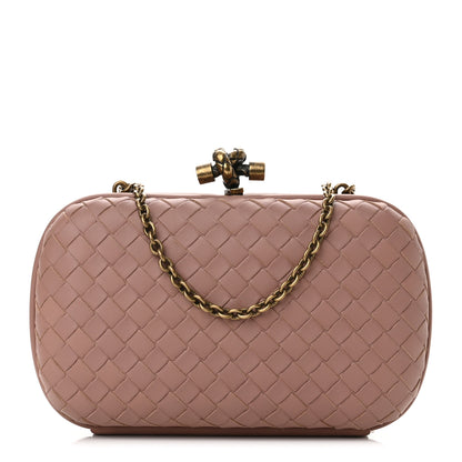 Bottega Veneta Nappa Intrecciato Chain Knot Clutch Watteau 1 of 9