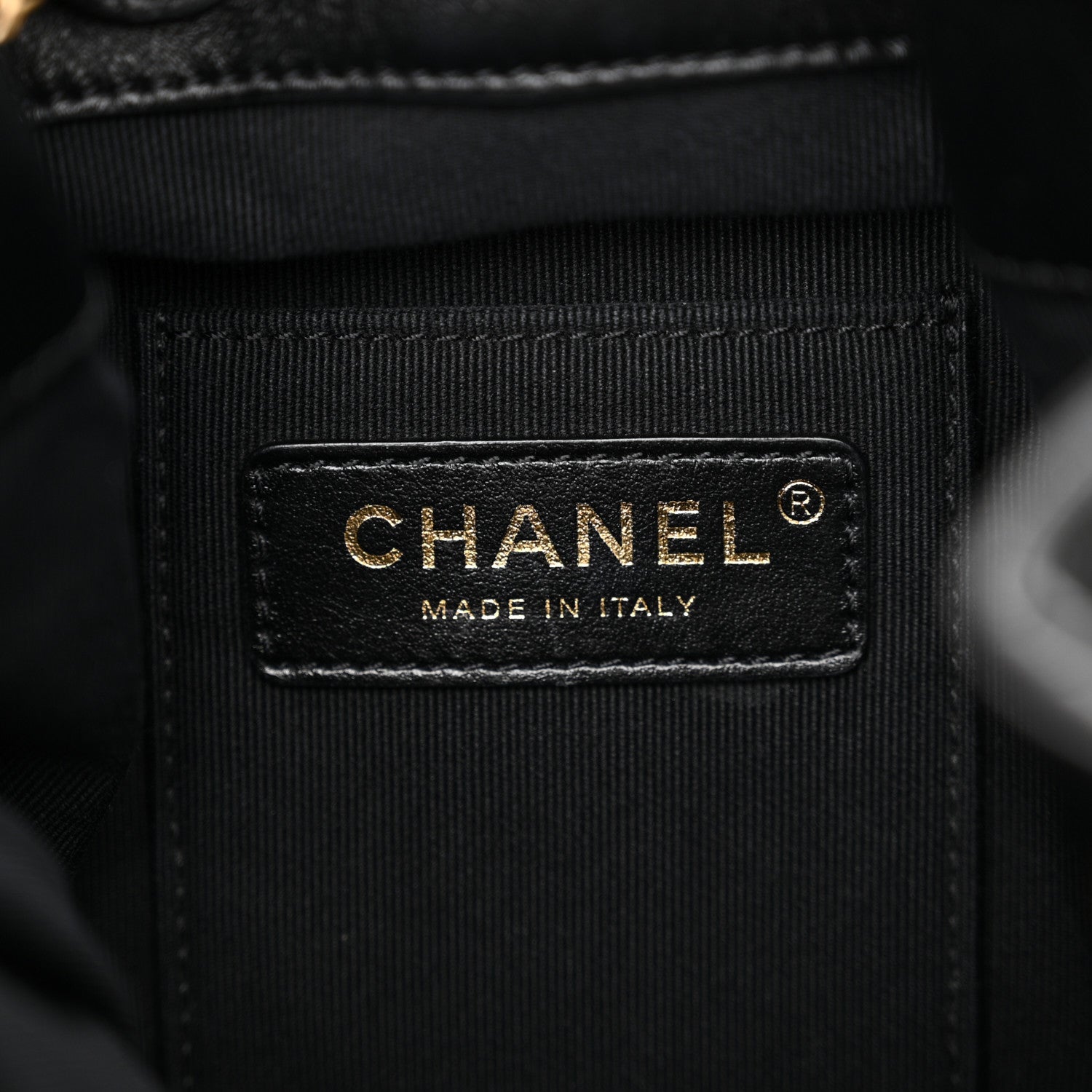 Chanel Calfskin Quilted CC Chain Bucket Backpack Black 6 of 12