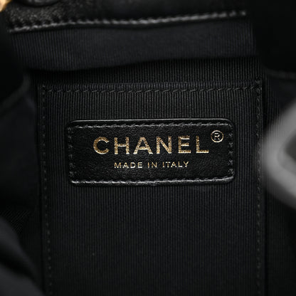 Chanel Calfskin Quilted CC Chain Bucket Backpack Black 6 of 12
