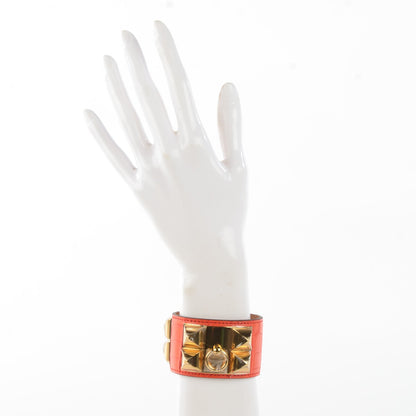 Hermes Matte Alligator Collier De Chien CDC Bracelet S Orange 2 of 6
