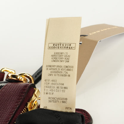 Burberry House Check Derby Peyton Crossbody Clutch Bag Mahogany Red 21 of 22