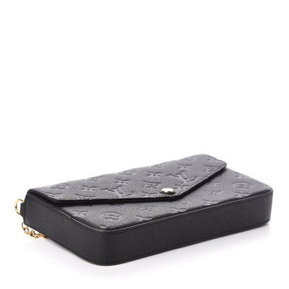 Louis Vuitton Empreinte Pochette Felicie Chain Wallet Black 5 of 9