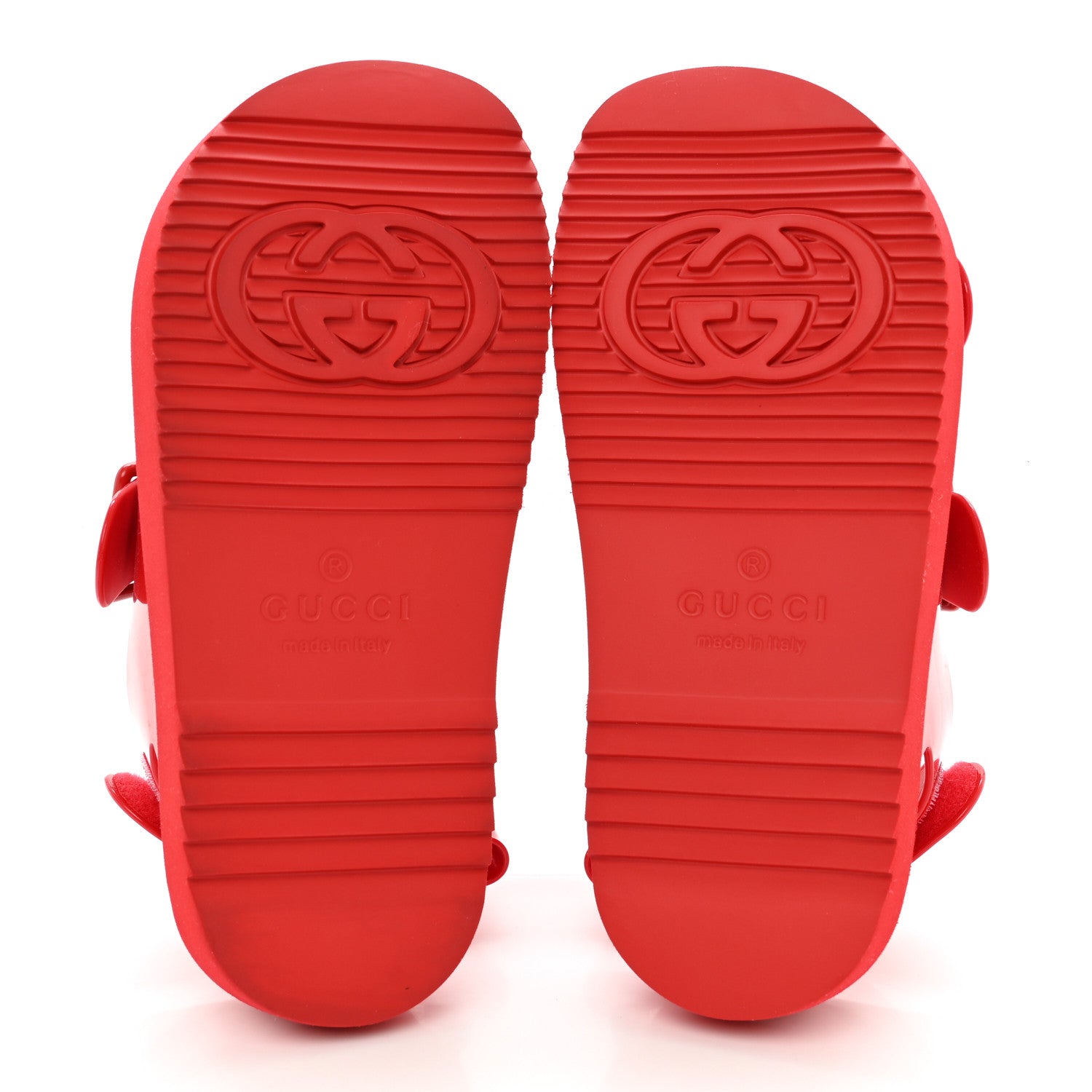 Gucci Rubber Mini Double G Womens Isla Dad Sandals 34 Maple Red 5 of 8