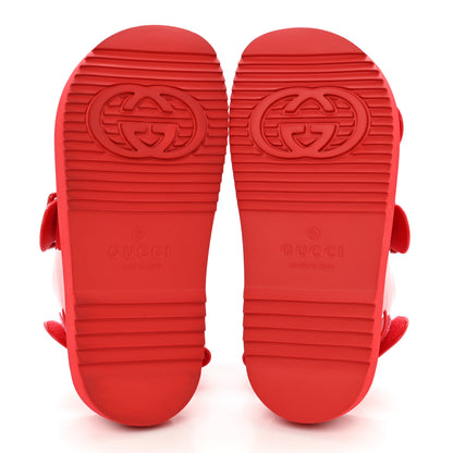 Gucci Rubber Mini Double G Womens Isla Dad Sandals 34 Maple Red 5 of 8