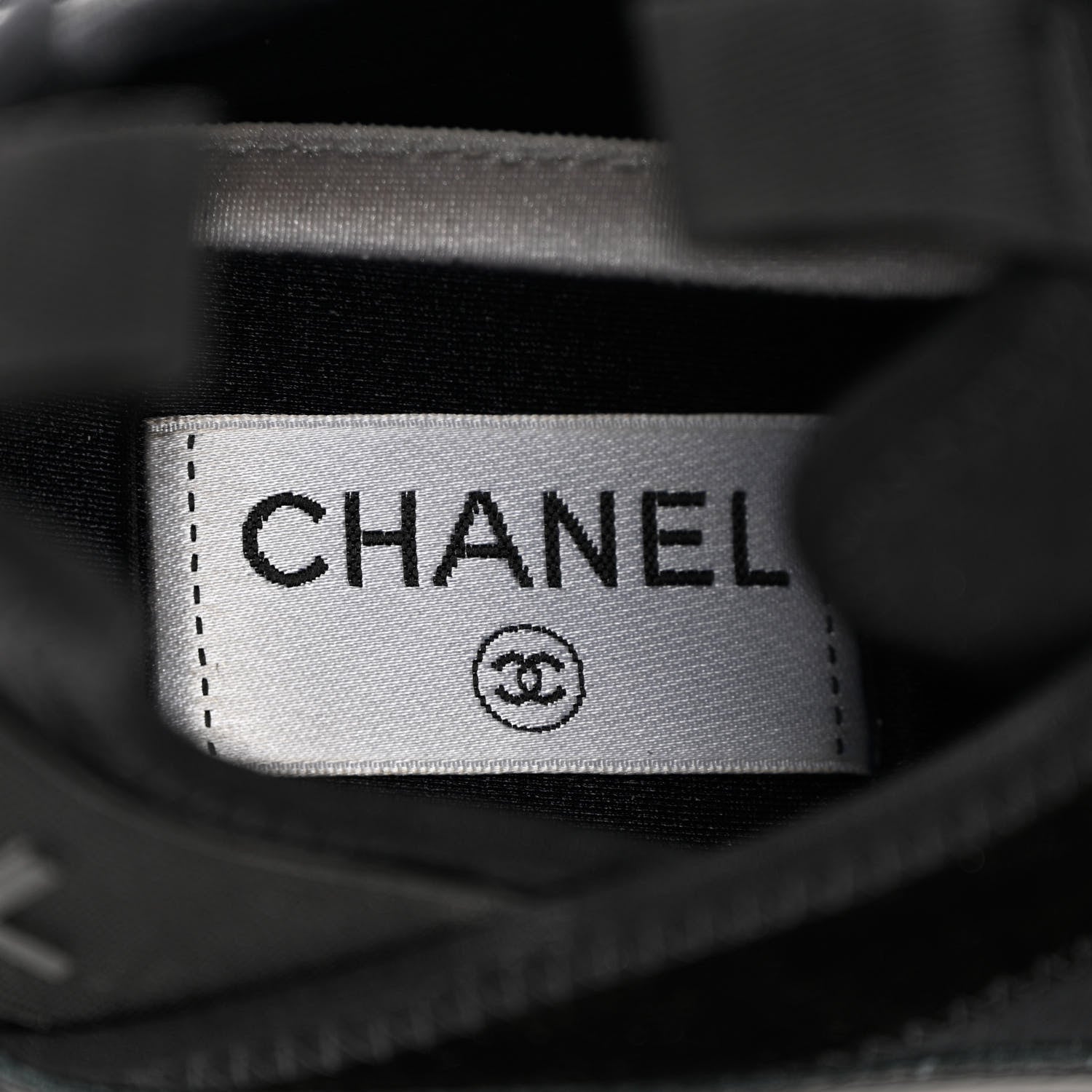 Chanel Velvet Calfskin Mixed Fibers CC Sneakers 40 Black 7 of 12