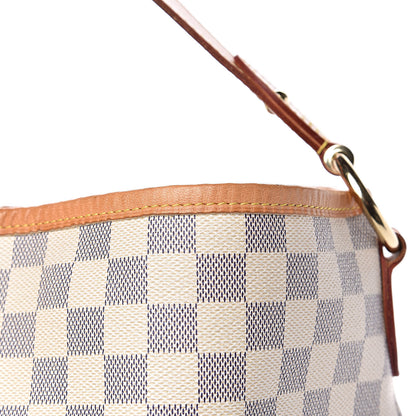 Louis Vuitton Damier Azur Delightful MM Rose Ballerine 9 of 19